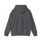 Unprinted back of the Charcoal Life as a Song hoodie, with the hood down.