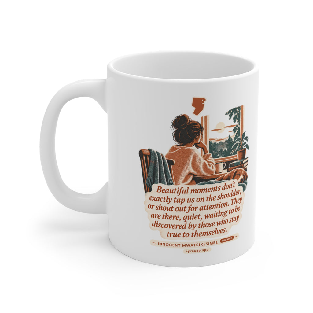 Beautiful Moments design on a mug.