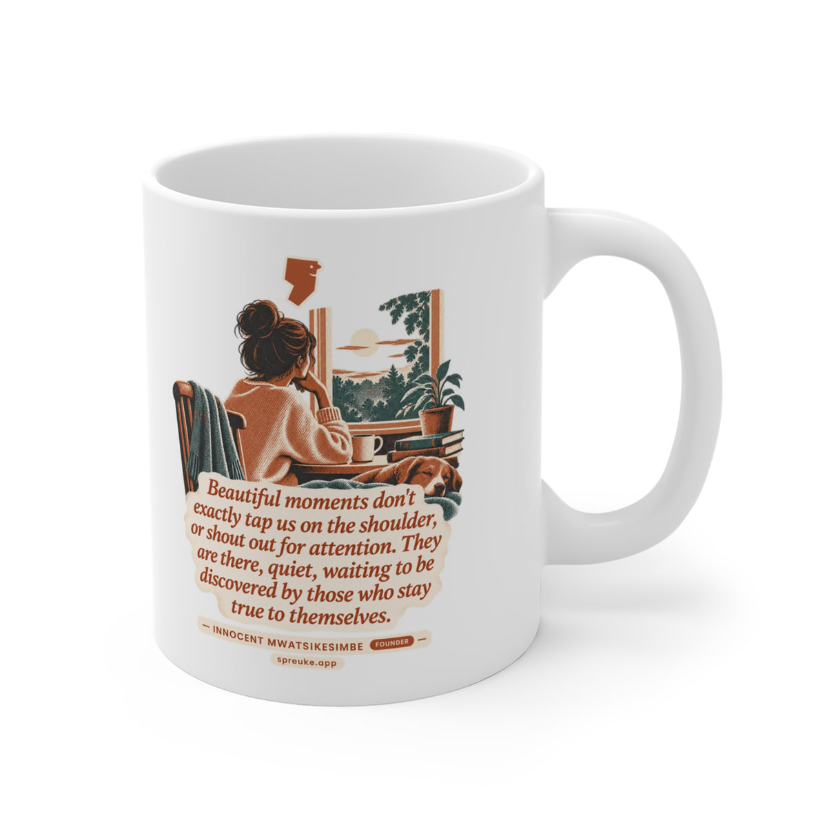 Beautiful Moments design on a mug.