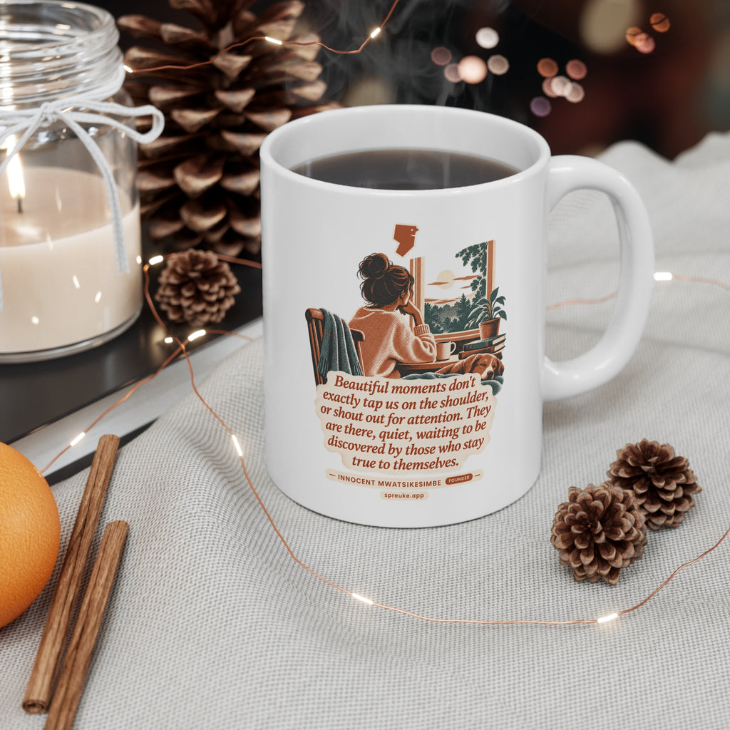 Beautiful Moments design on a mug.