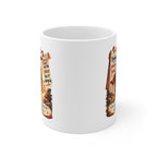 Today Is a Passing Phase white ceramic mug, handle hidden, with a blank center and partial artwork visible at both edges.
